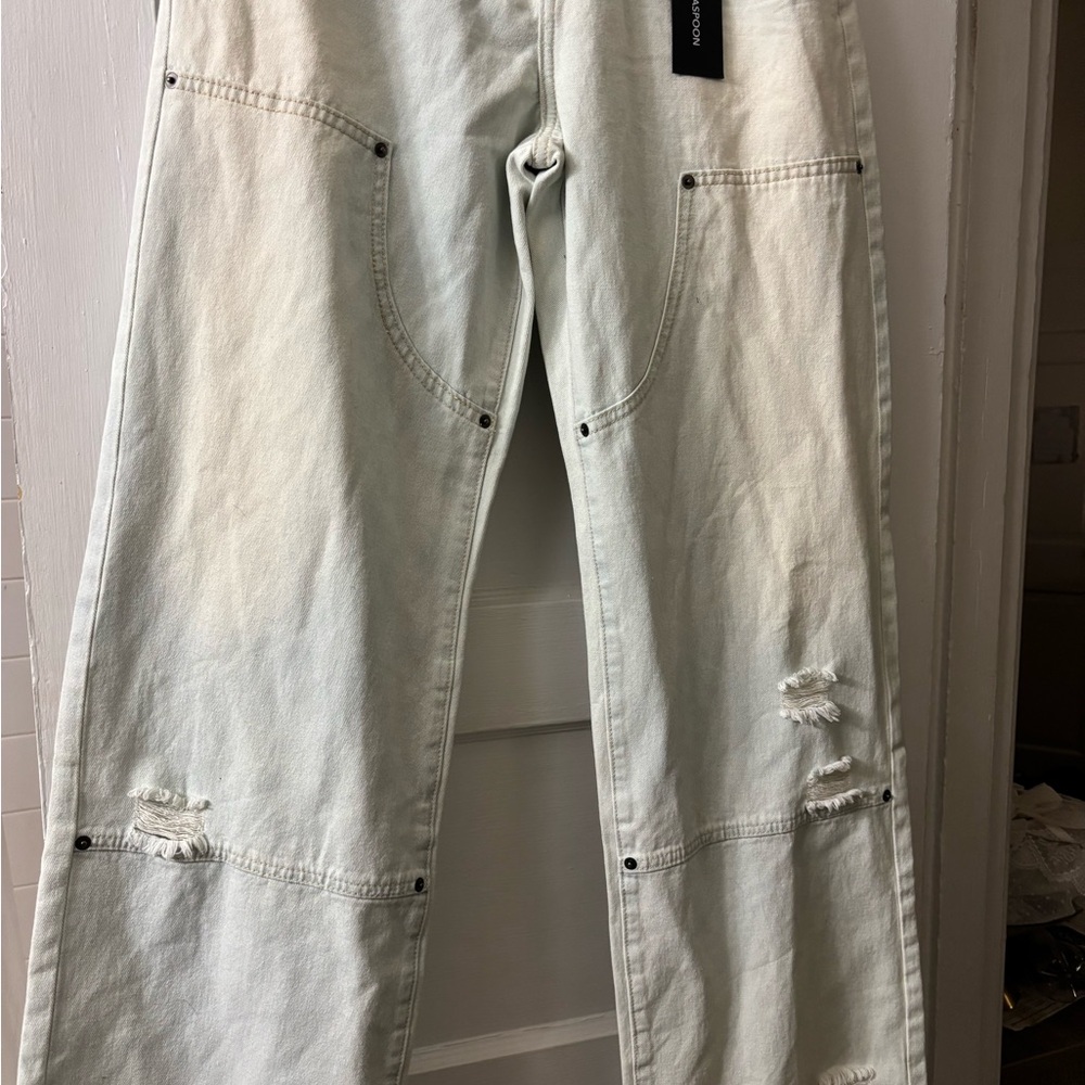 Light Gray Distressed Jeans